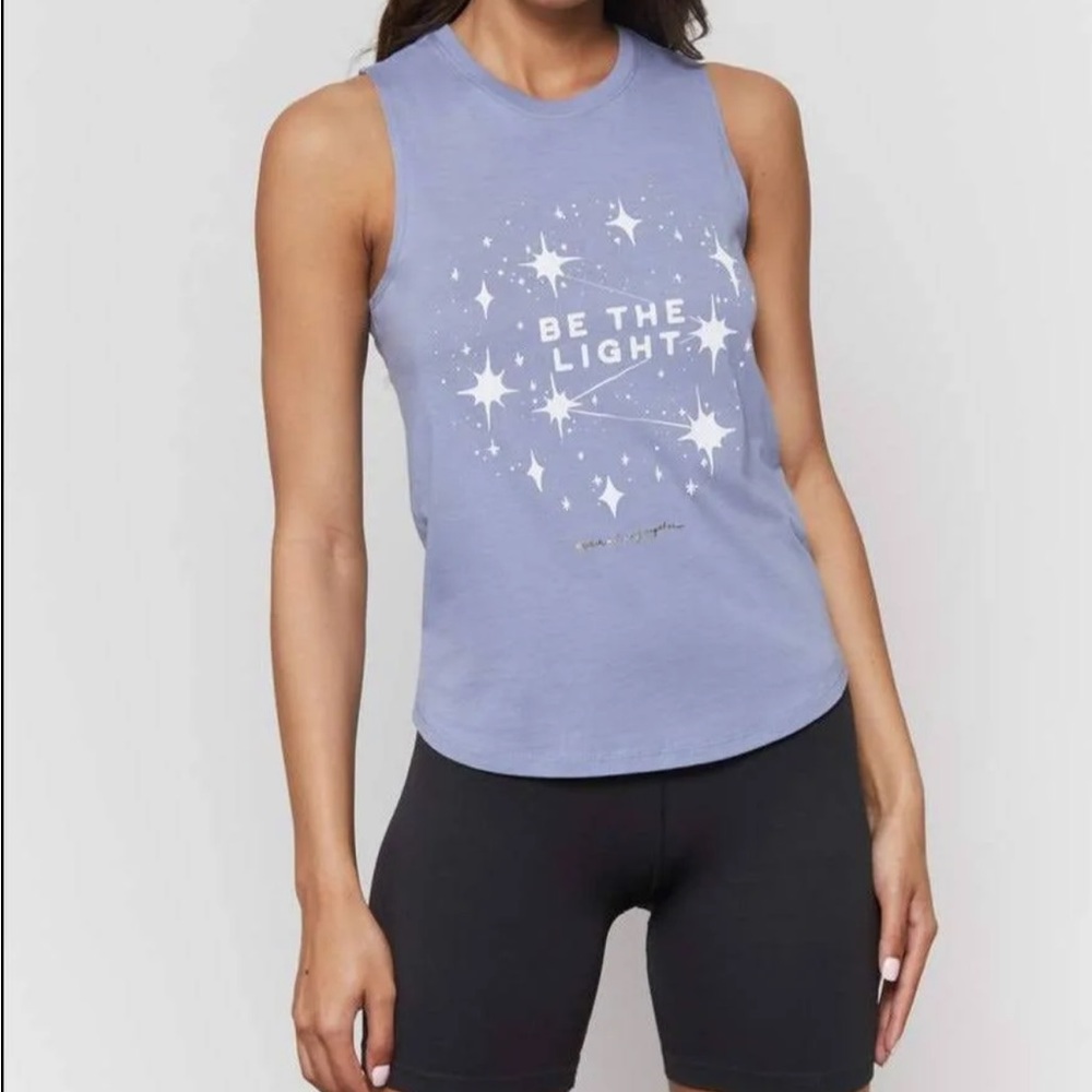 Spiritual Gangster Be the Light Muscle Tank, Size SMALL